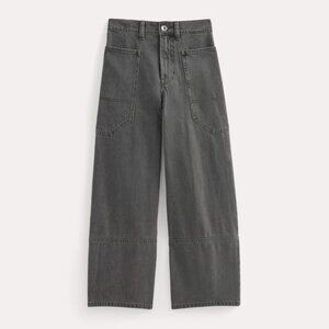 Everlane Women's Way-High® Gardener Cropped Jean in Washed Black, Size 25